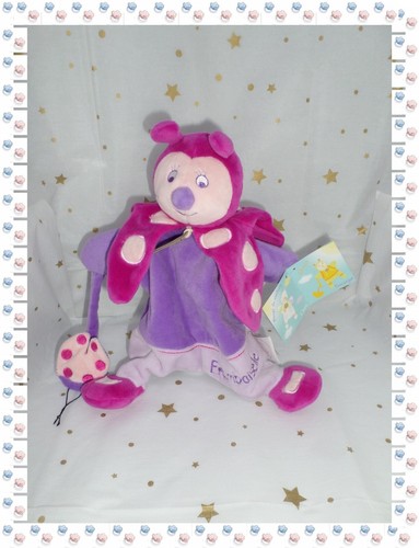 ♥ - Doudou Plat Marionnette Mario Coccinelle Framboiselle Doudou et Compagnie - Photo 1/2