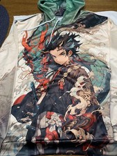 NEW ANIME HOODIE 100 POLYESTER PULL-OVER CASUAL UNISEX VIBRANT COLORS SIZE XL