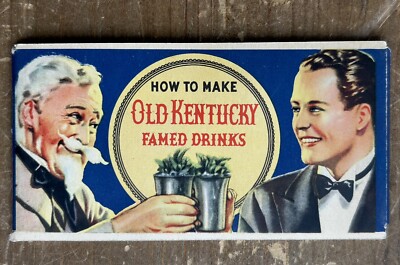 VTG 1934 BROWN FORMAN DISTILLERY How to Make Old Kentucky Famed Drinks Booklet