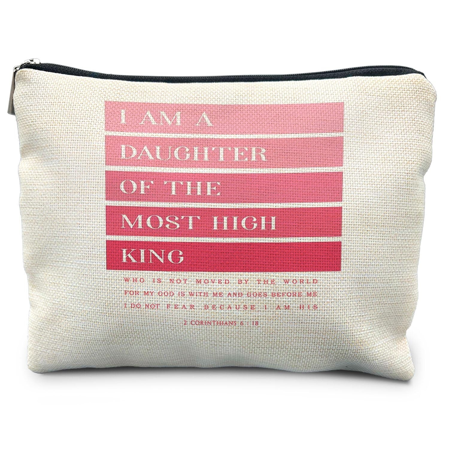 Pink Christian Makeup Bag - I am Daughter of the Most High King, Christian Gi...