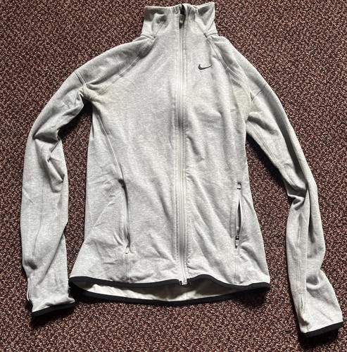 Nike Women’s DRI-FIT full Zip Running Small Gray - Picture 2 of 3