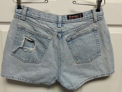 Vintage Retro 1 Women Shorts Size 11 Distressed Grunge Fading 