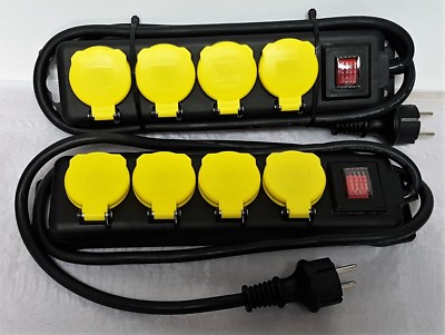 2x 4fach Steckdosenleiste Outdoor Lichterkette Steckdose Aussen A