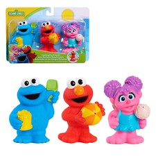 Sesame Street Floating Fun Friends 3-Piece Set Water Squirters Bath and Pool Toy