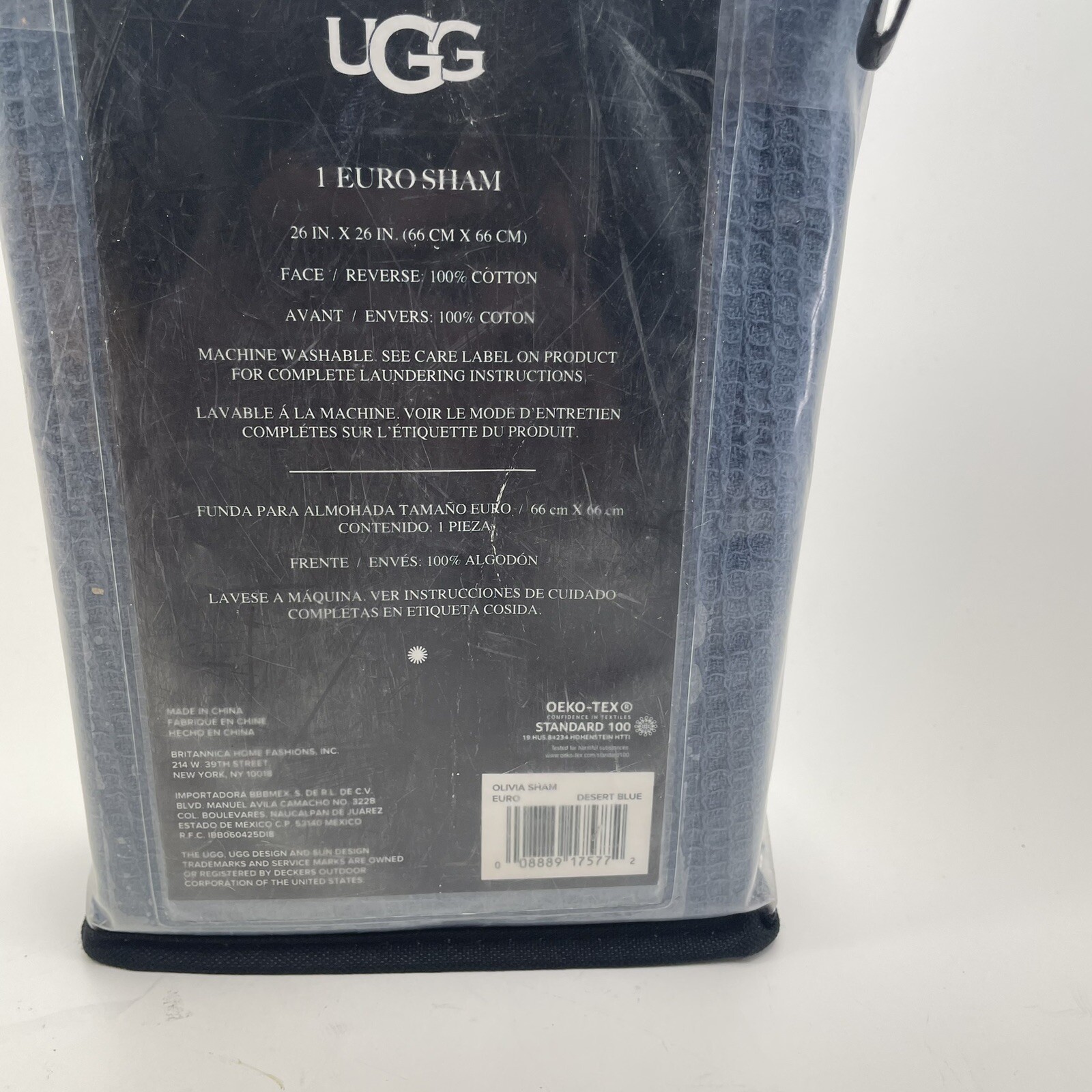 Ugg Brand Desert Blue Euro Sham 26 x 26 Cotton eBay