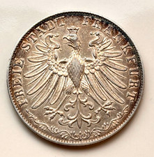 2 Gulden Double Gulden 1848 Free Imperial City of Frankfurt Silver Kahnt #173