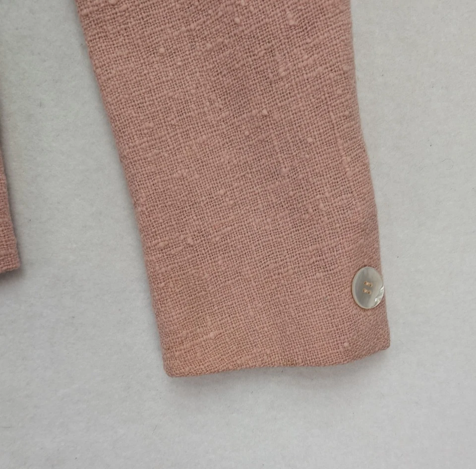 Traje De Colección Años 50 60 Para Mujer Davidow Rosa Tejido Tweed Midi Falda Lápiz DEFECTOS Foto 4 de 4