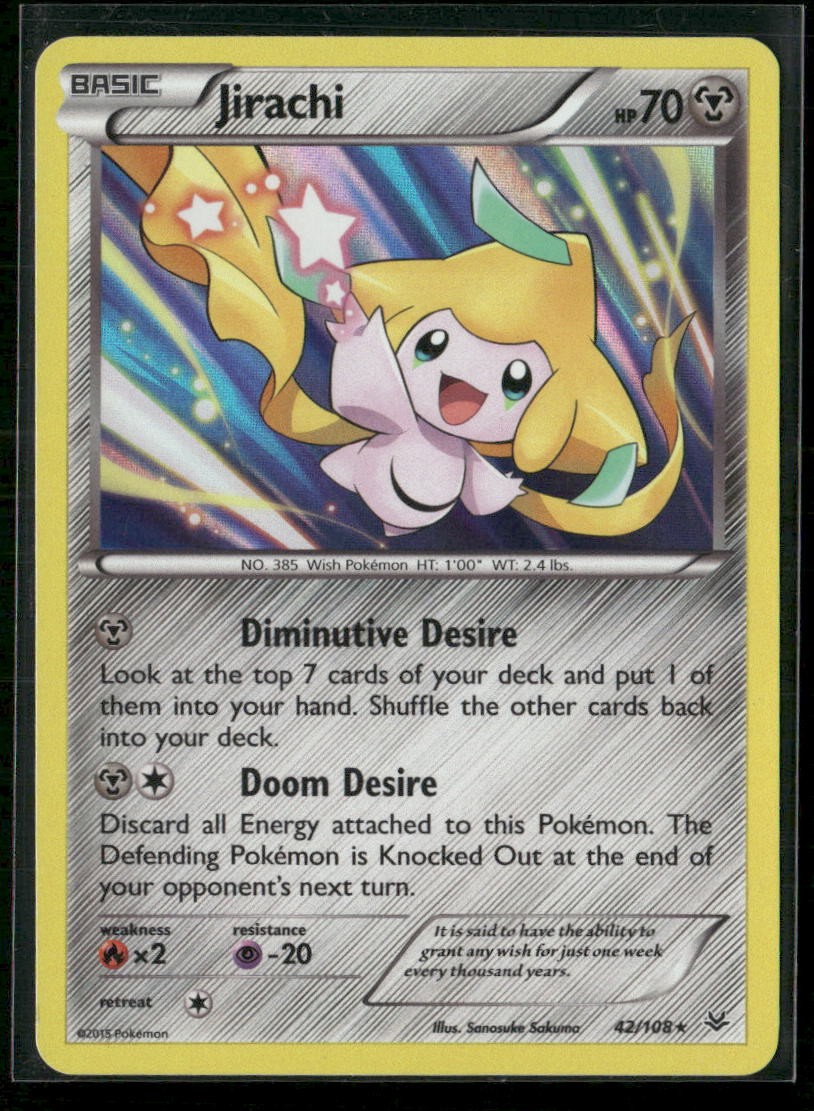 Jirachi XY - Roaring Skies 42/108 Holo LP