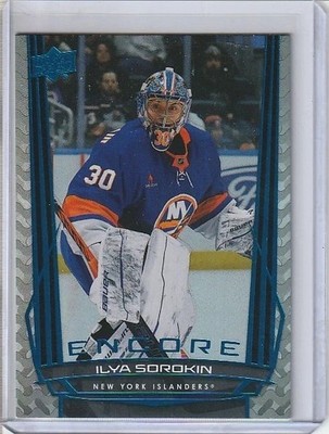 2025/26 Upper deck Series 1 Ilya Sorokin Encore Blue E-78 New York Islanders