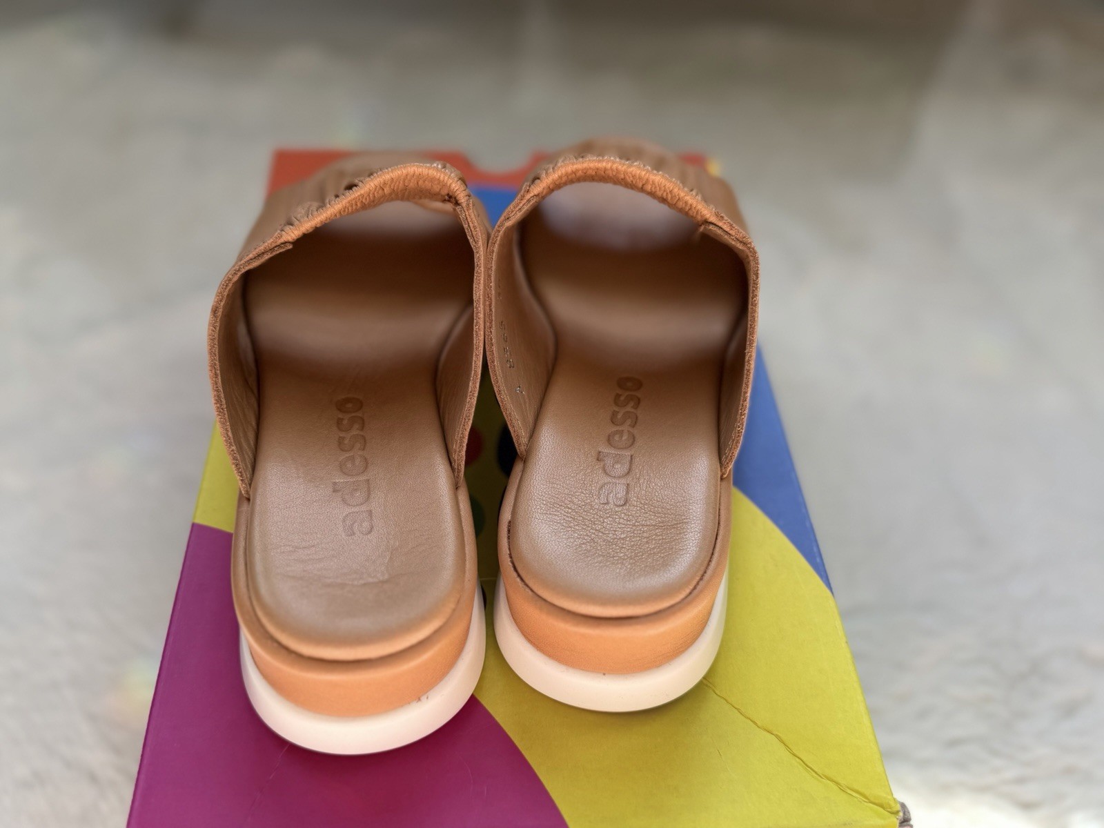 RRP £65 Adesso Di Leather Sandals Uk Size 3 New With Box image 4