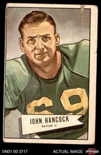 1952 Bowman Large #36 John Lee Hancock Cardinals-FB SHORT-PRINT Baylor 1 - POOR