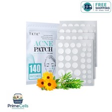 140 Invisible Hydrocolloid Acne Patches with Tea Tree Oil - 4 Sizes Available