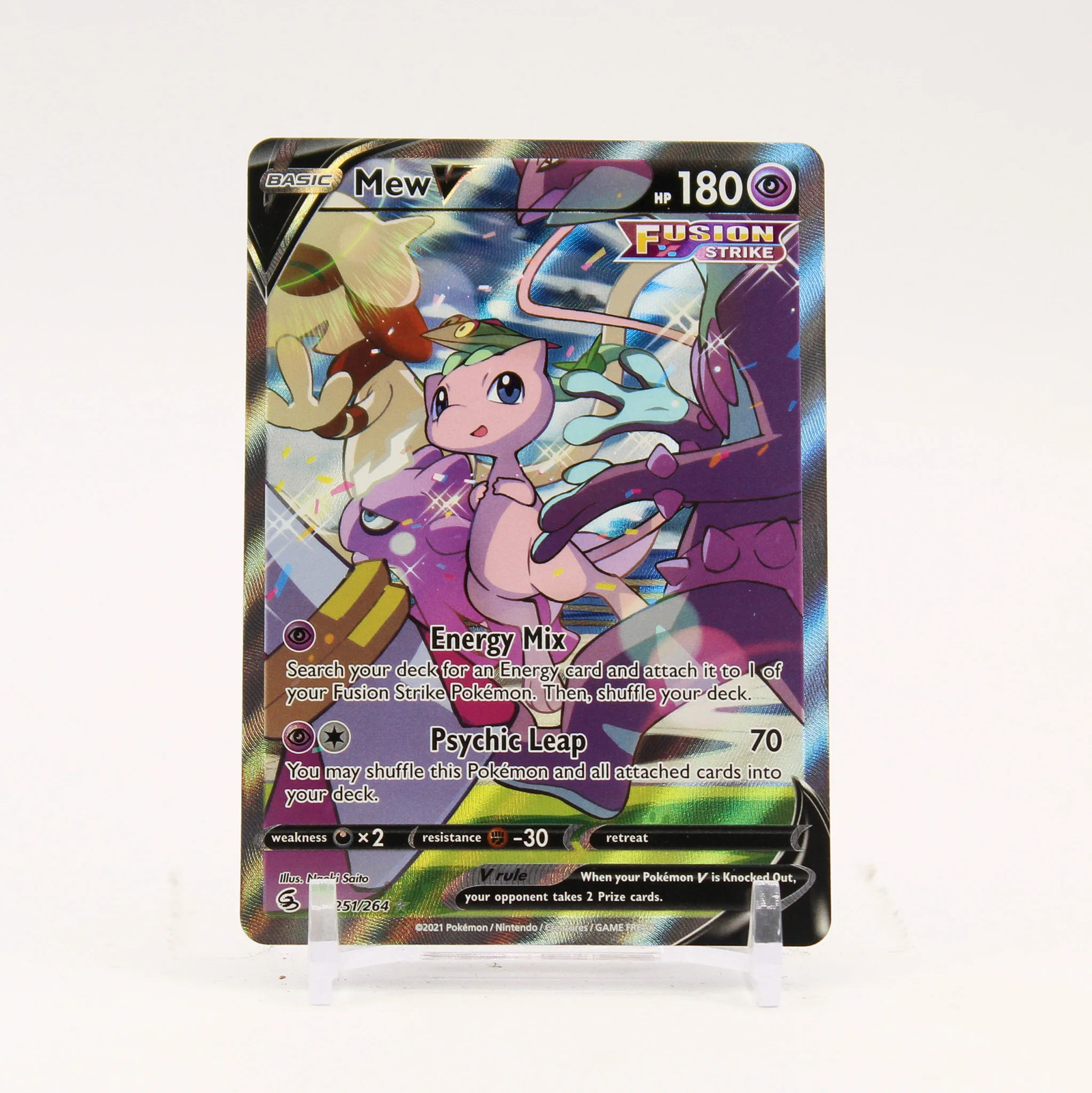 Mew V - 251/264 Fusion Strike Alternate Art Pokemon - NM/MINT