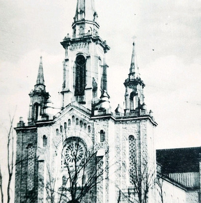 C1915 St Jean De Baptiste Church Sherbrooke Quebec Photogravure Canada DWMM5