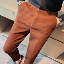Casual Suit Pants Men's Business Suit Pants Slim Fitting Small Foot Elastic Pant