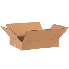 16 x 12 x 3 Corrugated Cardboard Boxes, Flat 16L x 12W x 3H, Pack of 25
