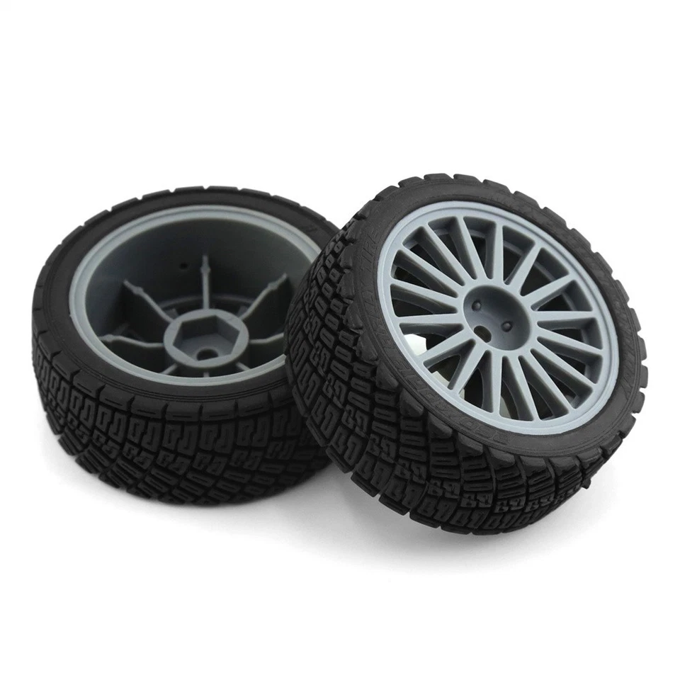4PCS Rally Car Tyre Drift Wheel Tires for HPI Kyosho Tamiya 1/10 WRC TT02 XV01 - Image 4 of 4