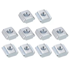 T Nuts, 30pcs - Nickel Plated Carbon Steel T Groove, 2020 M3 Series