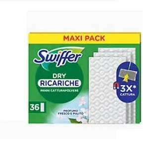 Swiffer Panni Antipolvere Magnetici Ricambio – Confezione Da 1 (4 Panni) Per Un 20% Di Polvere In Più Bloccata