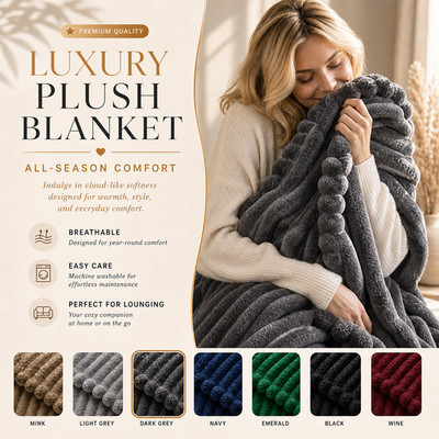 Großer gerippter Kunstfell warm Fleece Überwurf weich Schlafsofa Decke Double & King