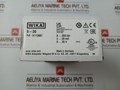 WIKA S-20 Pressure Sensor Transmitter Power Supply - 8-35V MAX. 25MA