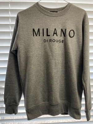 MILANO DI ROUGE Sweatshirt Men's Robbie Lux Stretch GREY, SIZE EXTRA SMALL