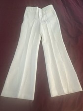 Vintage NWT Student Levi  s Traditions White Polyester Bell Bottoms 27 X 28
