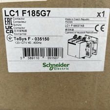 NEW SCHNEIDER ELECTRIC LC1F185G7 CONTACTOR 185 AMP 100 kW 480V 125HP 120V COIL