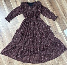 Madewell Georgette Tiered Maxi Dress Ruffle Cottagecore Fairy Boho Medium