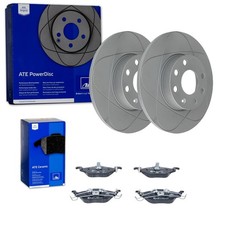 ATE PowerDisc BREMSSCHEIBEN + BELÄGE VORNE passend für OPEL ASTRA G 1.2 16V