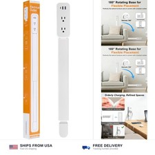 Electrical Outlet Extender Stick - Features USB-A, USB-C and 2 AC Outlets, Ex...