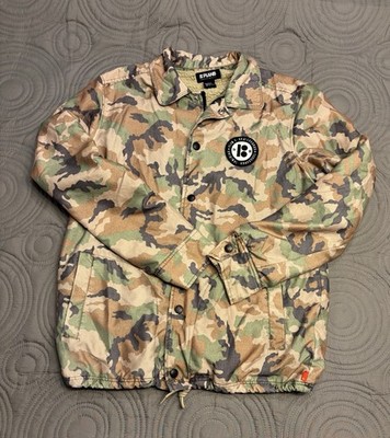 Plan B Skateboards Full-Zip Camo Jacket Skate Grunge Y2K Men s M Sherpa Lined