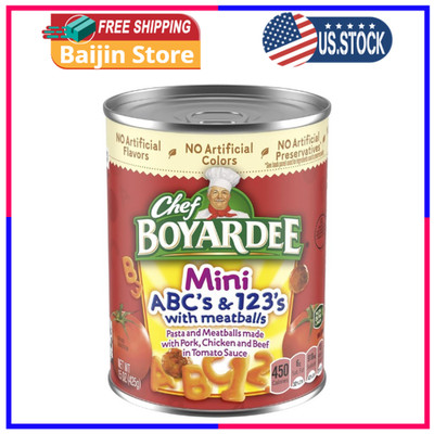 Chef Boyardee Mini-Bites ABC's & 123's with Meatballs, 15 Oz, 1 Count