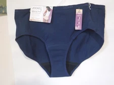 Jockey Worry Free Period Underwear Hipster L navy blue cotton stretch 2583