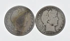 1892-1915 Lot 2 1906-D 1912-D Barber 90% Half Dollars - Coin Collection *922