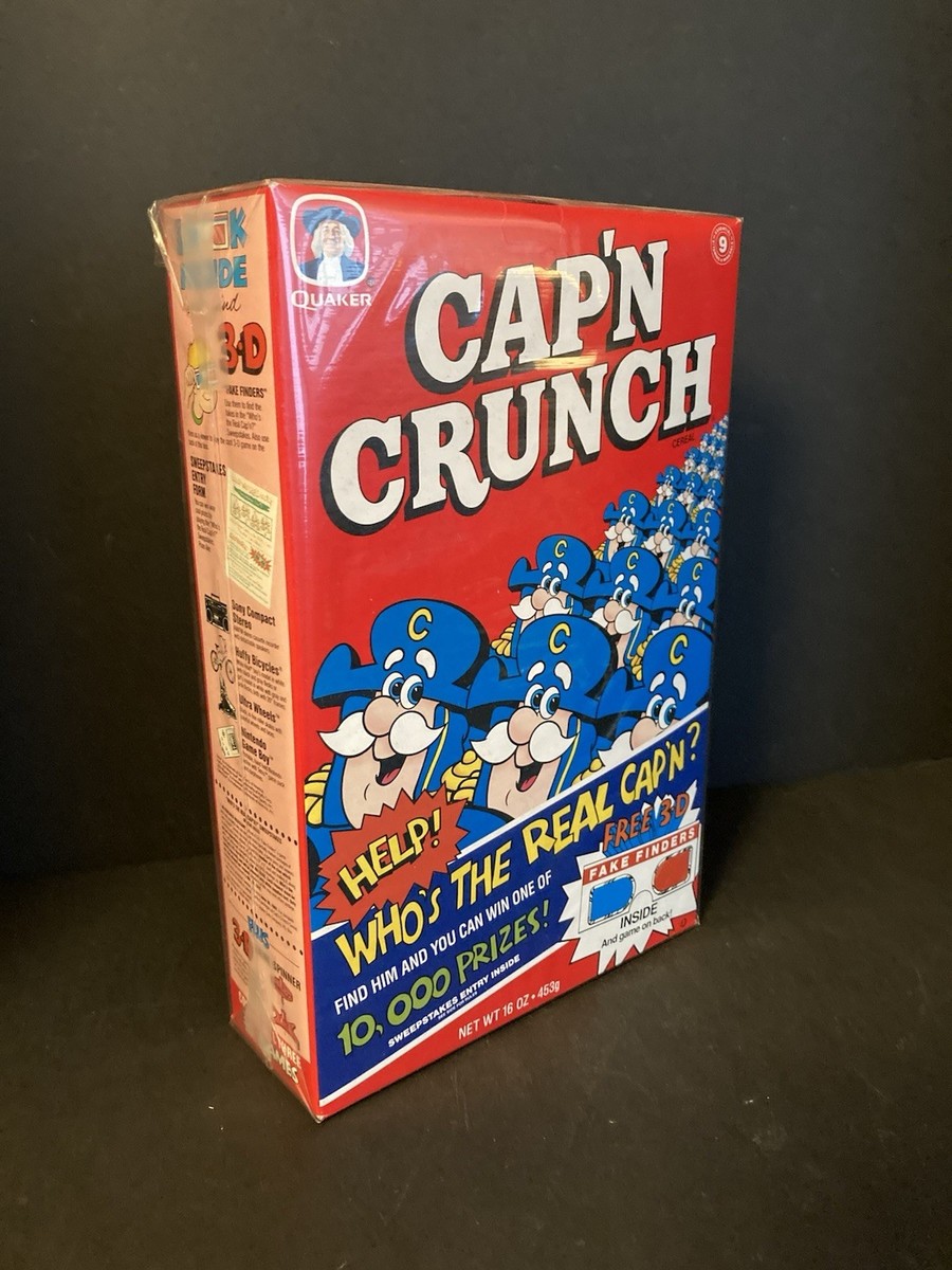 Captain Crunch Cereal box With 3D Glasses Enclosed Inside 1991 | eBay