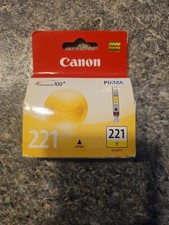 GENUINE CANON CLI- 221 YELLOW INK CARTRIDGE FACTORY SEALED