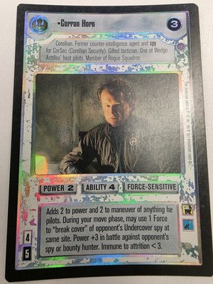Star Wars CCG Corran Horn FOIL Reflections III NM