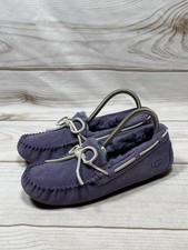 UGG Dakota Women's Slippers Size 7 Purple Suede Sheepskin Moccasin Shoes