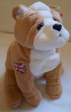 TY Original Beanies 2005 Fearless British Bulldog UK Flag Patch Soft Toy Plush