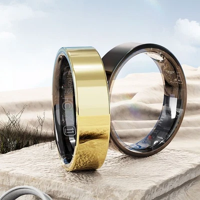 Smart Ring Fitness Tracker Heart Rate SPO2/BP Sleep Monitoring IP68 Waterproof