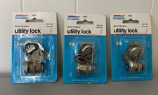 National 3 NEW Hardware Chrome 1/2" Door Drawer Utility Lock Key 183-764 V825