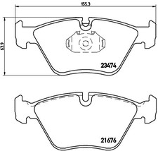 BREMBO BREMSBEL�GE BREMSBELAGSATZ VORNE BMW 3ER E36 E46 5ER E34 Z3 Z4 WIESMANN