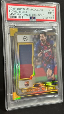 2019 Topps Museum Collection UCL Lionel Messi Momentous Material