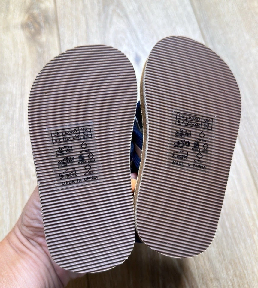 Tommy Bahama Sandalias Azul Niño Talla 6-7 Correa Trasera Elástica NUEVAS Foto 4 de 4