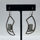 Vintage Sterling Silver Earrings Lot 2 Southwestern Dreamcatcher Geometric — photo 4
