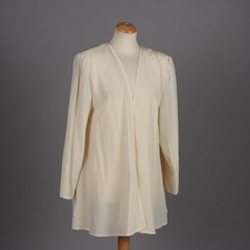 Mila Schön Giacca Vintage Seta Taglia M Camicia donna Color panna Milano Anni 8
