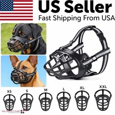 Adjustable Dog Muzzle Silicone Breathable Strong Basket Dogs Mouth Muzzles USA
