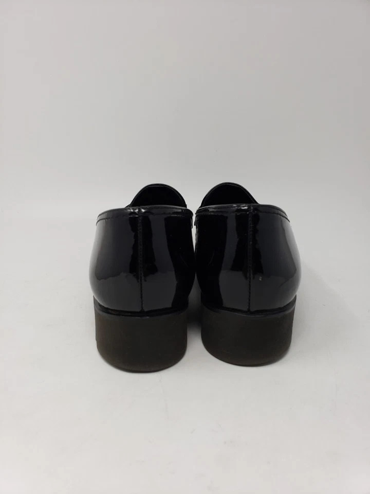 Mocasines planos negros Paul Green para mujer talla 8 sin cordones de cuero punta redonda zapato Foto 3 de 4