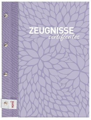ROTH Zeugnismappe Pattern mit Buchschrauben ''Lila Paradise'' inkl. 12 PP-Hüllen